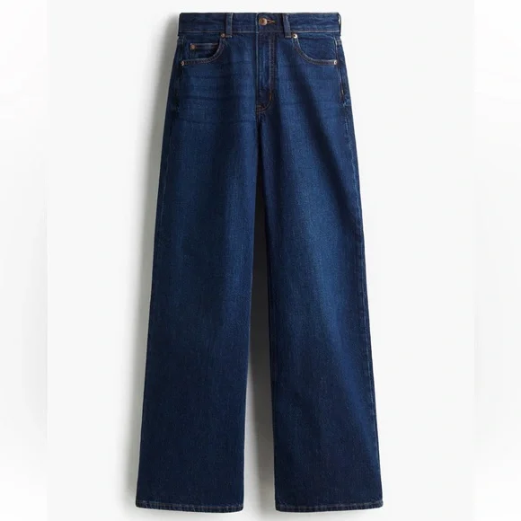 H&M Wide High Dark Wash Jeans - Picture 2 of 6